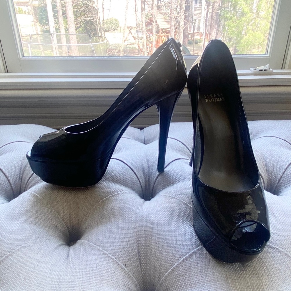 Authentic Stuart Weitzman Platform Peep Toe Pumps - image 2